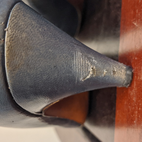 Vintage grey leather pumps by Evan Picone size 7.5 narrow - Picture 6 of 11